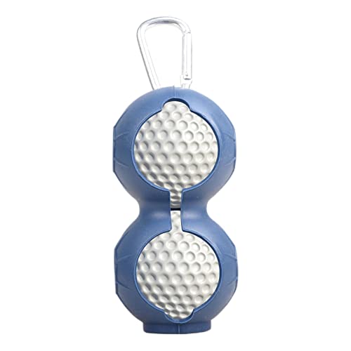 Bavokon Bolsa para Pelotas de Golf - Portabolas pequeño de Silicona para Bolsa de Golf - Accesorios Deportivos para Pelotas de Golf, Bolsa de Manga de 2 Bolas de Silicona Suave con Gancho de Aluminio Cover