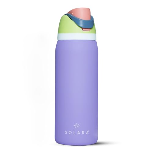 Image of SOLARA Orion Insulated Water Bottle 1 Litre, Hot Water Bottle, 1000ml Thermosteel Water Bottles for Travel, Home, Office, School, Gym, Adults, Water Bottle Hot and Cold, Sipper Bottle, Mermaid Blush
