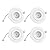 GREENLUX 4 Inch Gimbal LED Recessed Light, 90° Adjustable Directional Eyeball Lighting, 5CCT 9W Dimmable Recessed Lights Fixture with Junction Box (4 Pack)