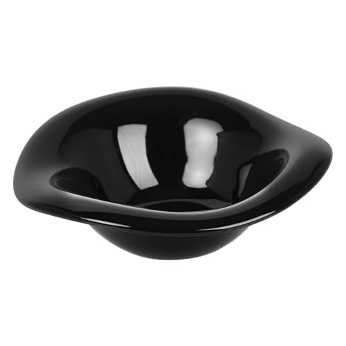 TOPPERFUN Ciotola Rotonda in Ceramica Grande Insalatiera Decorativa Nera Ciotola per Dolci e Frutta Adatta al Microonde Lavastoviglie