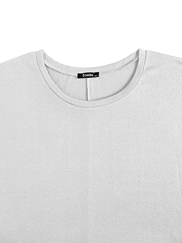 Image of ZANZEA Women's Off The Shoulder Batwing Tops Casual Loose Oversized Tshirts Long Sleeve Fall Pullover Sweater Tops