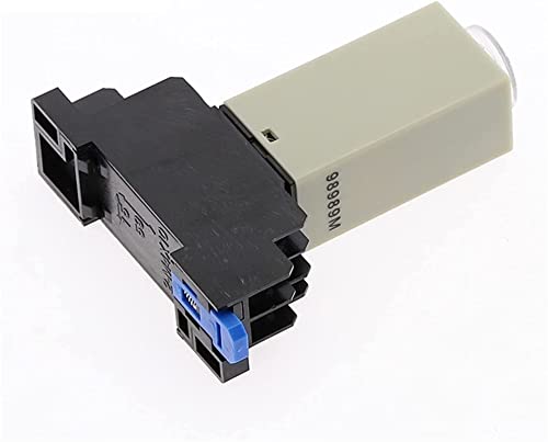 Relais temporisé H3Y-2 AC 220V avec sa base de fixation réglable DPDT - 5