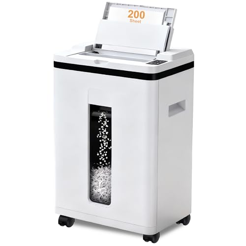 Boyuevi 200-Sheet P-5 Micro-Cut Shredder