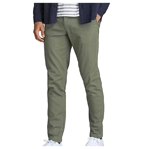 JACK & JONES Male Chino Marco Dave AKM, Dammig oliv, 32 SE