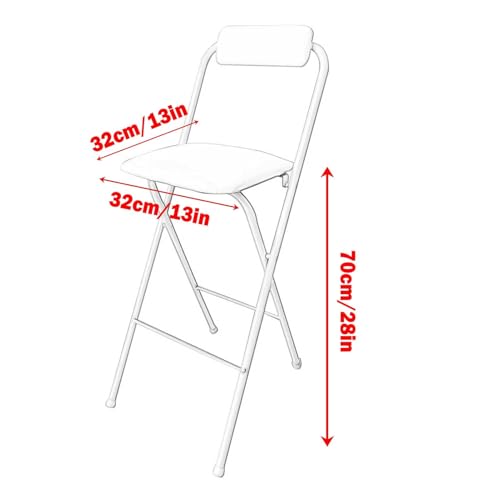 Chaise de bar rembourrée portable et tabouret pliant compact 24 pouces - 7