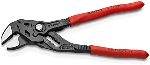 Knipex Pliers Wrench pliers and a wrench in a single tool grey atramentized, plastic coated 180 mm 86 01 180
