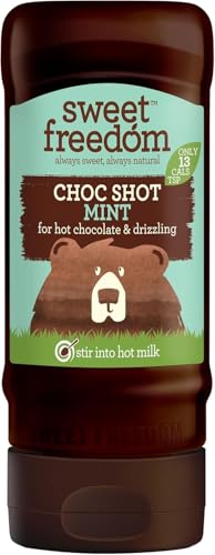 Sweet Freedom Choc Shot Mint 320 g Refined Sugar Free Chocolate Syrup for Coffee Milkshakes & Baking High Fibre Vegan Only 13 Calories Per Teaspoon (Pack of 1)