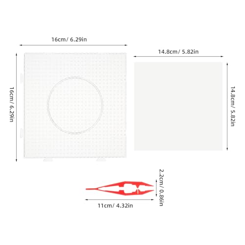 Lot de 10 plaques à repasser transparentes - En plastique de 5 mm - Grands modèles de perles à repasser - Accessoires de bricolage Lot de 10 plaques à repasser transparentes - En plastique de 5 mm - Grands modèles de perles à repasser - Accessoires de bricolage