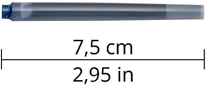 Parker Quink Fountain Pen Refills, Long Cartridges Blue Ink, Pack of 20 with Polishing Cloth (Blue/Black)