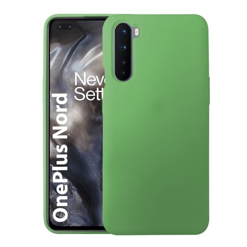 Image of LIRAMARK Liquid Silicone Soft Back Cover Case for OnePlus Nord (Mint Green)
