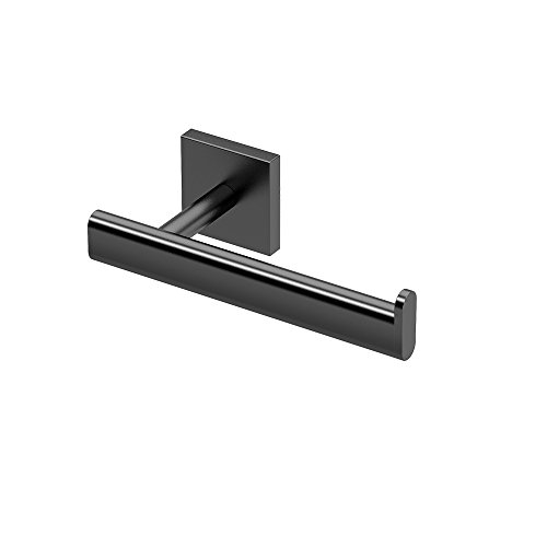Gatco 4053MX Elevate Bathroom Single Post Euro Style Toilet Paper Holder, Matte Black by Gatco - Used condition - US$14.24