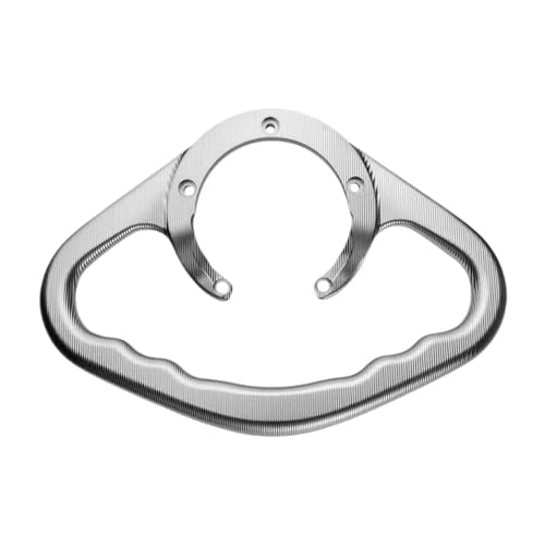 Accoudoir de réservoir de moto en aluminium argent pour passager arrière