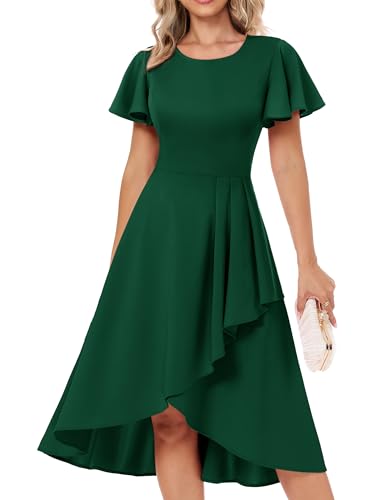 Wedtrend Women's Wedding Guest Dress Wrap Mother of Bride Dresses High-Low Cocktail Dress Elegant Formal Dresses