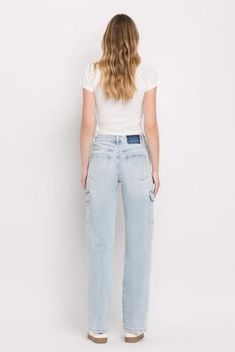 Vervet Denim - 90s Vintage Super High Rise Cargo Straight Jeans - T57902