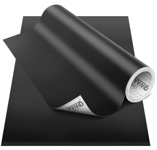 VViViD Black Matte DECO65 Permanent Adhesive Craft Vinyl for Cricut, Silhouette & Cameo (12" x 50ft)