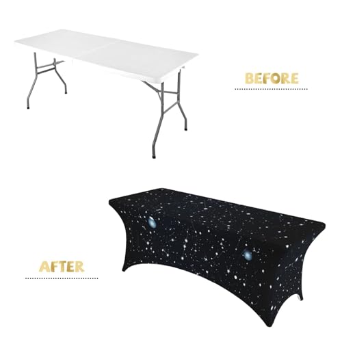 Nappe de table rectangulaire imperméable et infroissable en élasthanne robuste