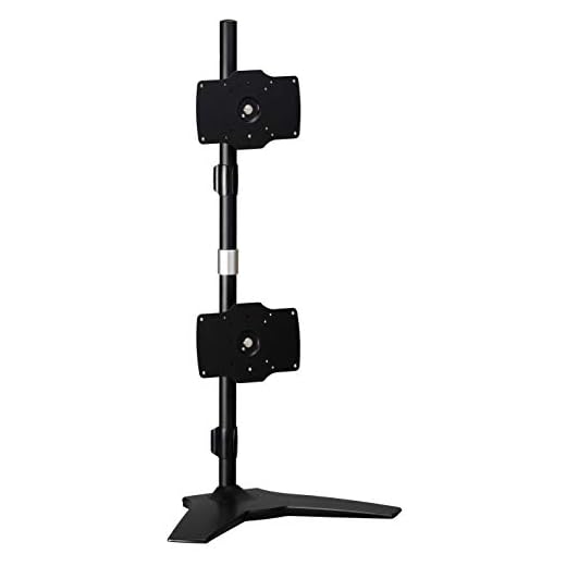 ICY BOX Svart stålstativ för 2 skärmar upp till 76 cm