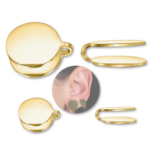 15mm & 10mm Keloid Pressure Earring Set for Women and Men | Clip on Compression Earrings for Swelling