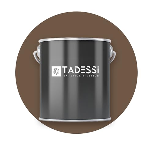 TADESSI Wall Select Wandfarbe Braun - Haselnuss - abwaschbare Innenfarbe matt - Dispersionsfarbe - Geruchsarm und Lösemittelfrei - 1 Liter Gebinde