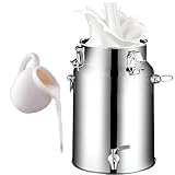 ★Bidon Alimentaire Inox: pot a lait inox couvercle fabriqué en acier inoxydable robuste de haute qualité, il offre une excellente résistance à la rouille, à la corrosion et aux chocs,seau en inox avec couvercle assurant une utilisation durable dans de nombreux environnements tout en conservant une apparence élégante et impeccable.