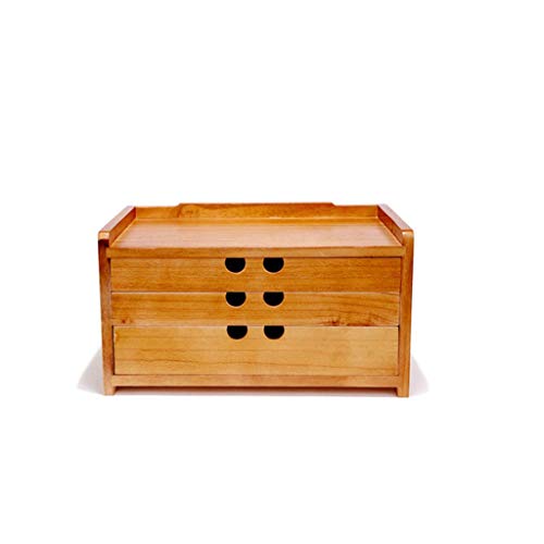 Petite table boîte de rangement en bois pour bureau encombré - 2