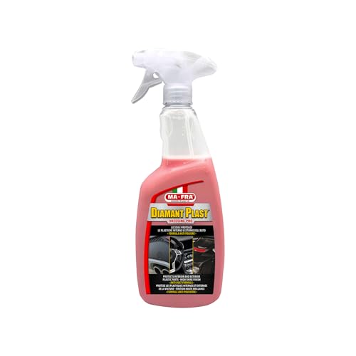MAFRA, Diamant Plast Dressing Pro, Rinnova, Lucida e Protegge Plastiche Interne ed Esterne Auto, con Cera di Carnauba, Formula Antipolvere che Non Unge, 750ml
