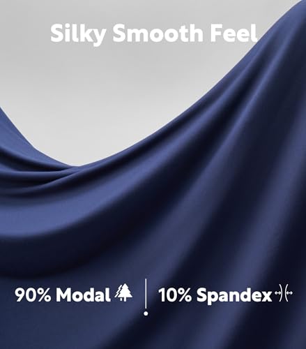 DAVID ARCHY Ultra Soft Modal Underwear Mens Boxer Shorts Loose Breathable Boxers for Men Pack2