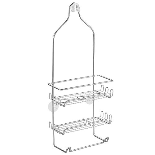 iDesign Milo Steel Hanging Shower Organizer - 9" x 4.5" x 21.25", Silver by InterDesign - Used condition - CA$17.24