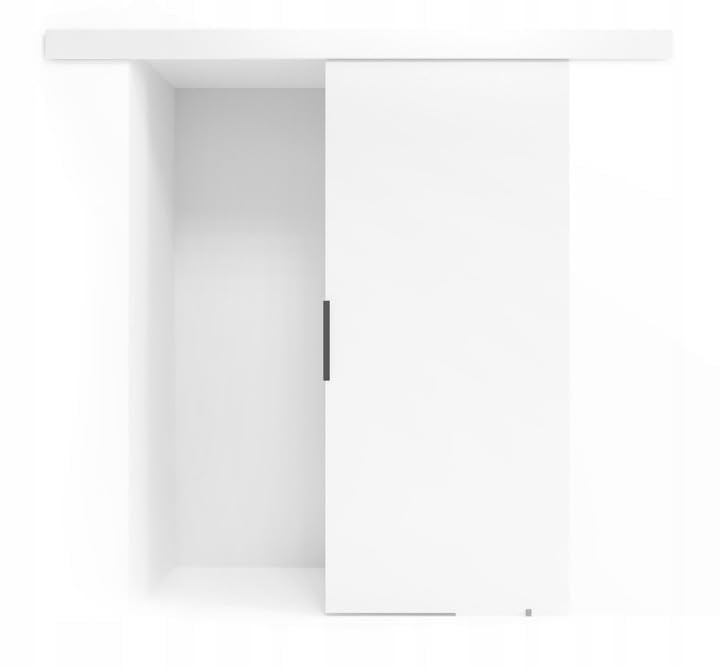 VIKK - Schiebetür Komplettset mit Tür - Schiebetüren - H 205cm, B 76cm - für Nischen, Flur, Abstellraum, Garderobe - Einseitig Bedienbar, Sanft schließend, Robustes Rollensystem - Modell: VIND
