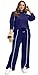 WIHOLL 2 Piece Sets for Women Early Fall Fashion 2025 Lounge Sets Wide Leg Pants Sweatsuits Travel Outfits Navy S