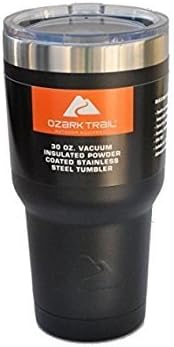 30oz Double-Wall, Vacuum-Sealed Stainless Steel Tumbler, Black (1, Black)