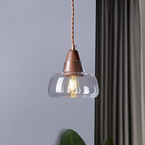 Lustre en verre suspendu rétro pour balcon et entrée chaleureuse