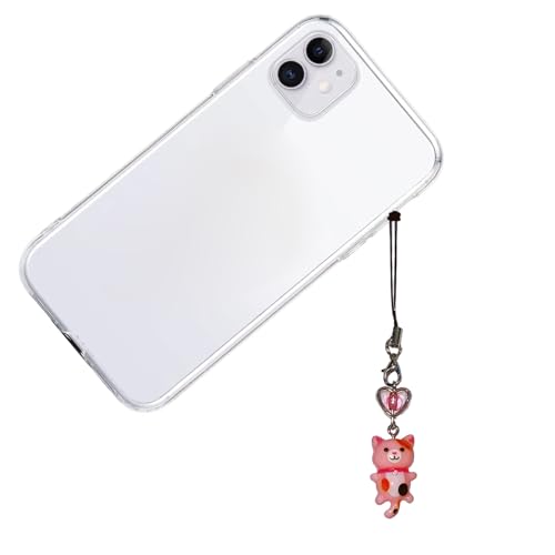 Phone Strap Y2K Phone Charm Keychain Heart Cat Keychain For Women Girls Handmade Jewelry Ornament Handbag Accessories Phone L