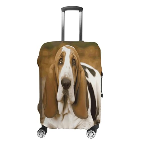 Housse de protection valise Basset Hound : évitez les rayures et le vol de bagage