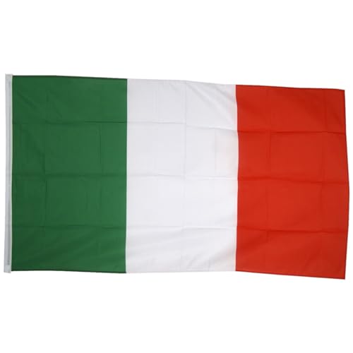 Bandiera dell'Italia 90x150 cm con Asola per Asta – Perfetta per Celebrazioni Nazionali e Eventi Speciali, Realizzata in Poliestere Resistente con Colori Vividi e Duraturi
