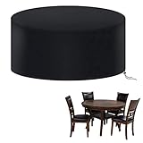 ZHANGY Garden Furniture Covers Windproof 55' D x 37' H, Patio Furniture Cover Waterproof, Round...