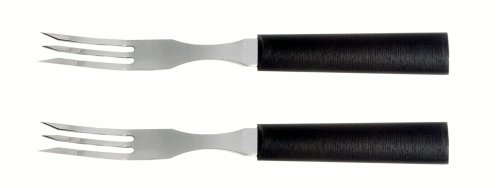 Rada Cutlery Granny Fork, Black Handle, Pack of 2
