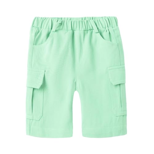 Shorts cargo de sarga con cintura elástica y bolsillos amplios