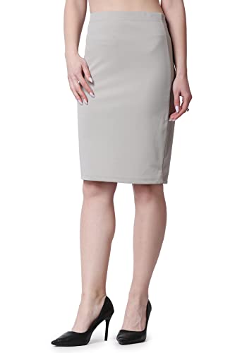 Image of POPWINGS Casual Solid Pencil Skirt for Women || Knee-Length Skirt for Women || Stylish Mini Skirt for Women || Summer Pencil Skirt for Women