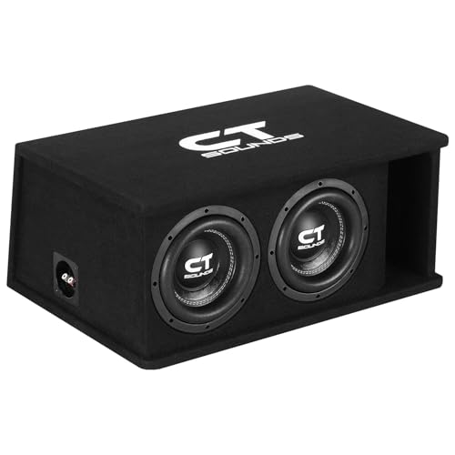CT Sounds Dual 8” 1600W Loaded Tropo Series Ported Car Subwoofer Box…