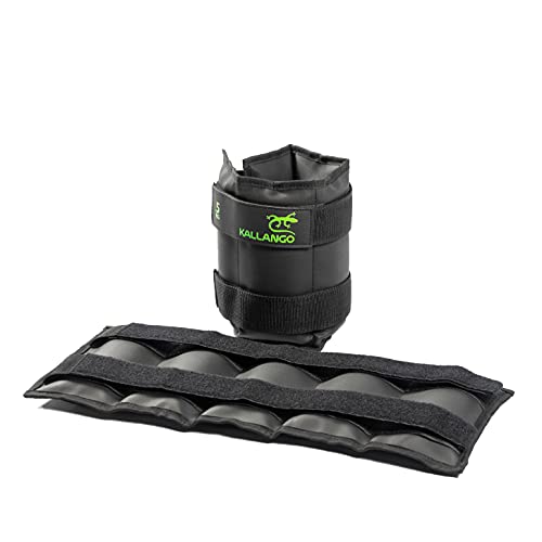 KALLANGO Profissional Emborrachada, Par Caneleira Peso Adulto Unissex, Preto (Black), 05 Kg Paquete