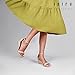 IDIFU Wedge Sandals Heels for Women Dress Shoes Open Toe with Ankle Strap for Wedding Bridal Evening Cocktail (Nude Nubuck, 7.5 M US)