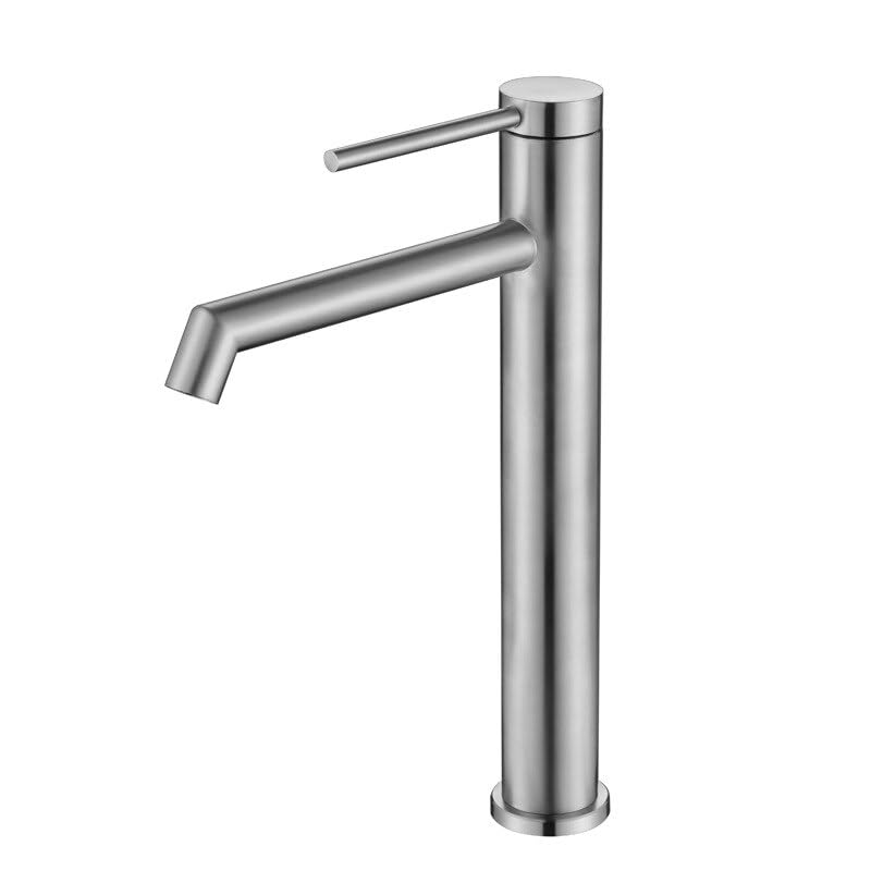 Robinet de bassin en acier inoxydable brossé élégant et durable pour une salle de bain moderne