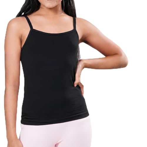 Image of Lily Chic Lightly Padded Camisole for Girls | Ages 8-16 Years | Soft Cotton Slips | Covers Developing Nipple Buds | Perfect Under Uniforms & Tops | Pack of 2