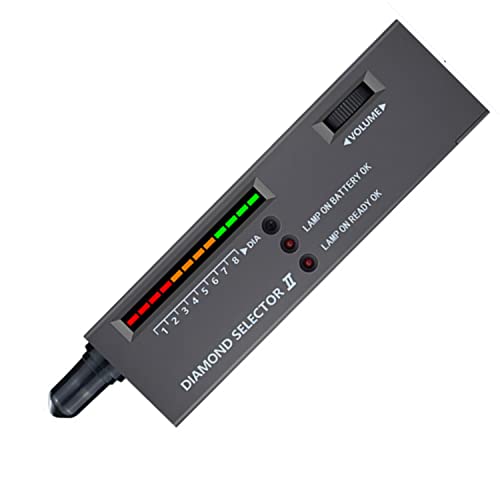 1pc Diamond Jewelry Tester DC 9V Selector Digital Testing LED Light with Carrying Case for Gemstone Document Testing