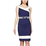 Paper Dolls Block Belted Vestido, Multicolor (Navy/Cream Navy/Cream), 36 para Mujer