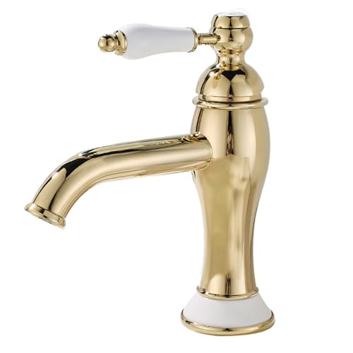 Mitigeur de salle de bain pour lavabo avec levier en céramique eau chaude et froide