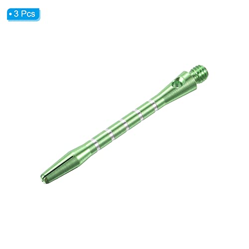 PATIKIL 48mm Dart Shafts, Medium 2BA Thread Aluminum Dart Stems Dart Accessories for Steel Tip - 3 Pack (Green) - Image 3
