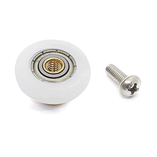 4 Pcs Shower Door Rollers&1Pcs Dual Purpose Telescopic Screwdriver，Roller Diameter 19/23/25/27Mm, For The Bathroom Pan Glass Sliding Door Pulleys/Runners/Wheels,Stainless Steel-4Pcs (Pulley 19Mm) #TOP5