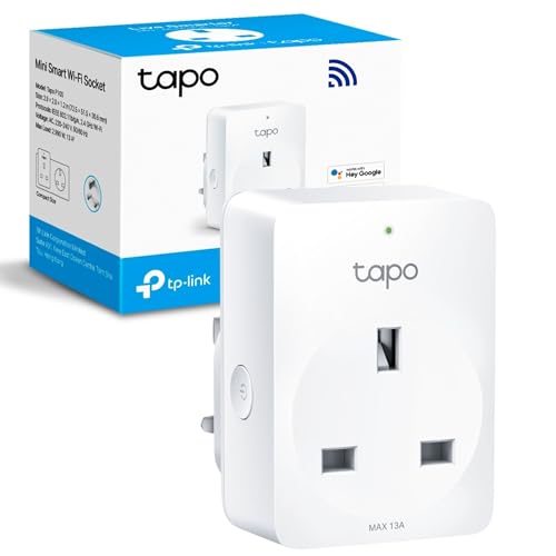 TP-Link Tapo P100 Mini Smart Plug WiFi Socket Voice Control White TPLink